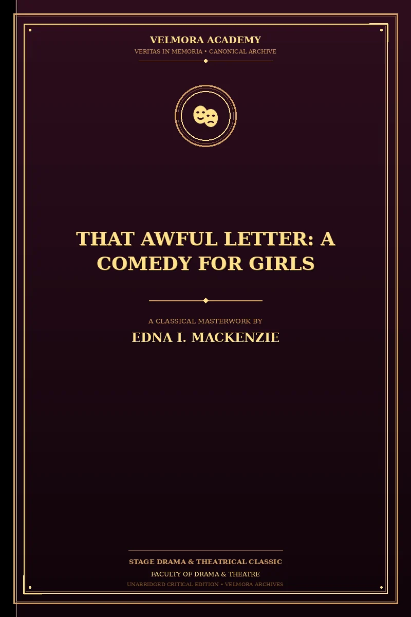 That Awful Letter: A Comedy for Girls