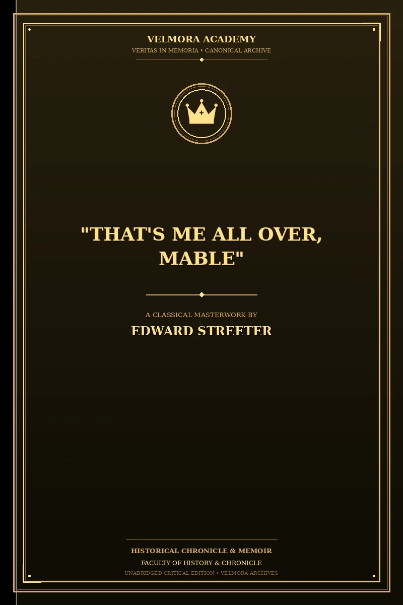 Cover of "That's Me All Over, Mable"