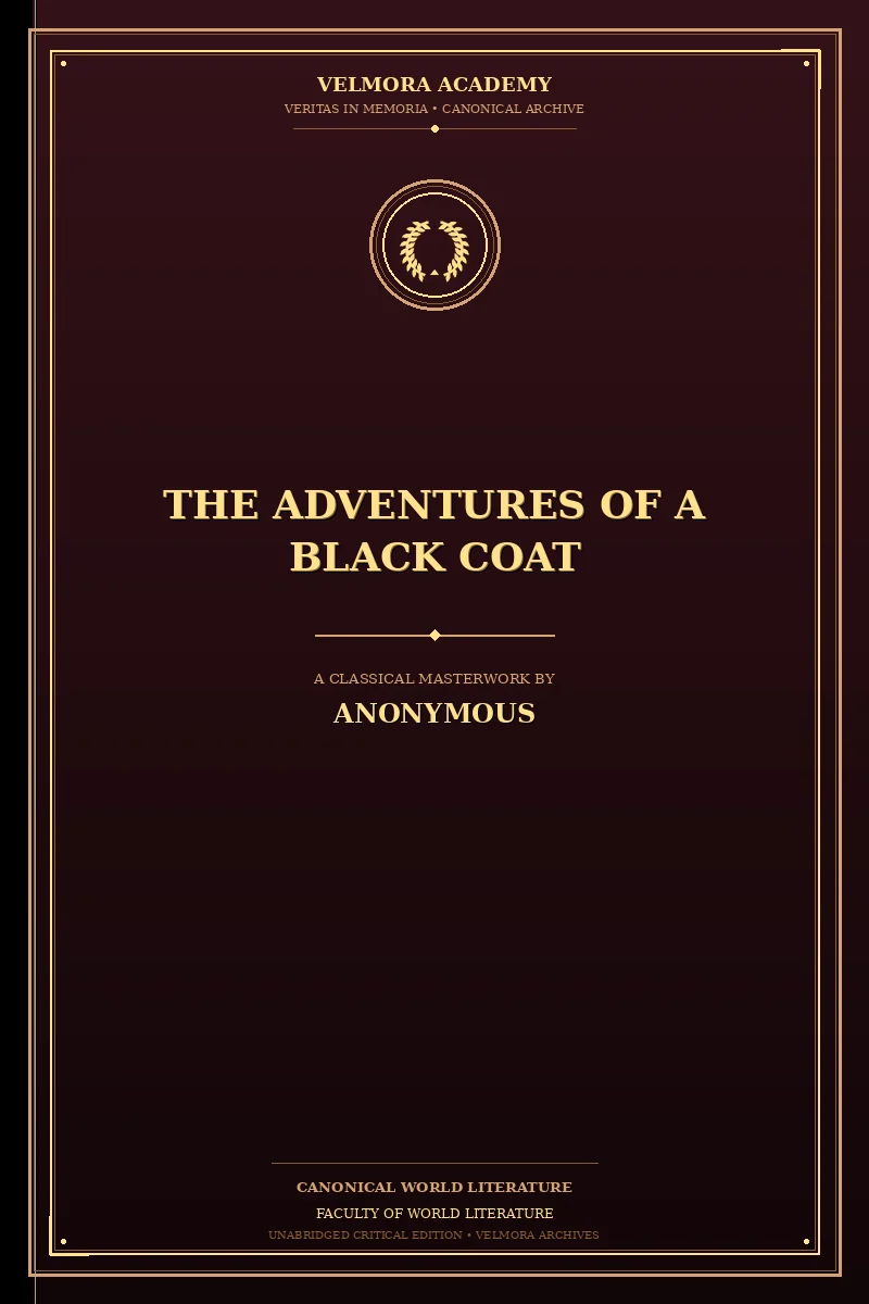 Cover of The adventures of a black coat