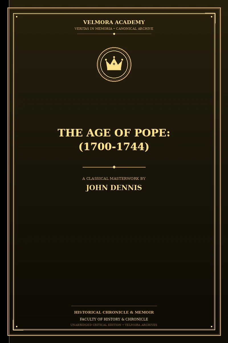 Cover of The Age of Pope: (1700-1744)