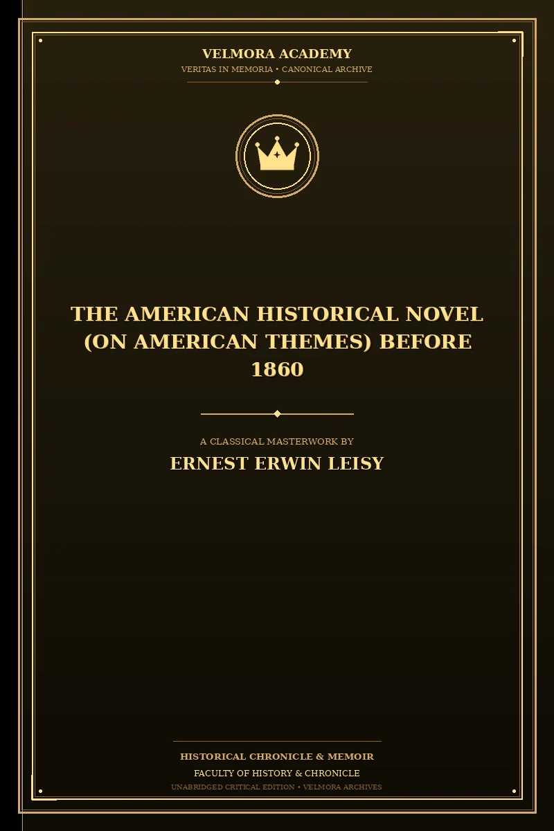 The American historical novel (on American themes) before 1860