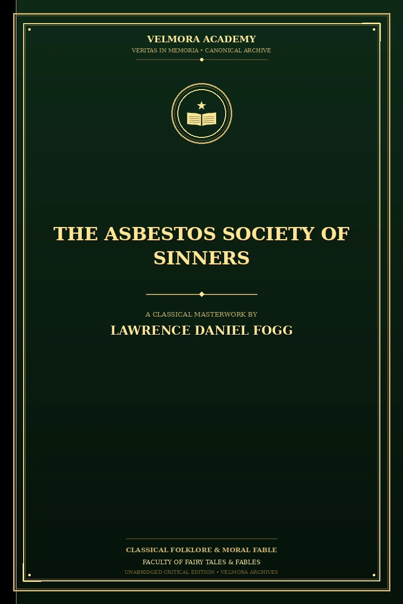 Cover of The Asbestos Society of Sinners detailing the diversions of Dives