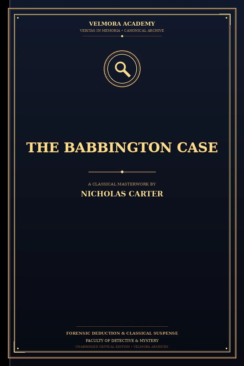 Cover of The Babbington case