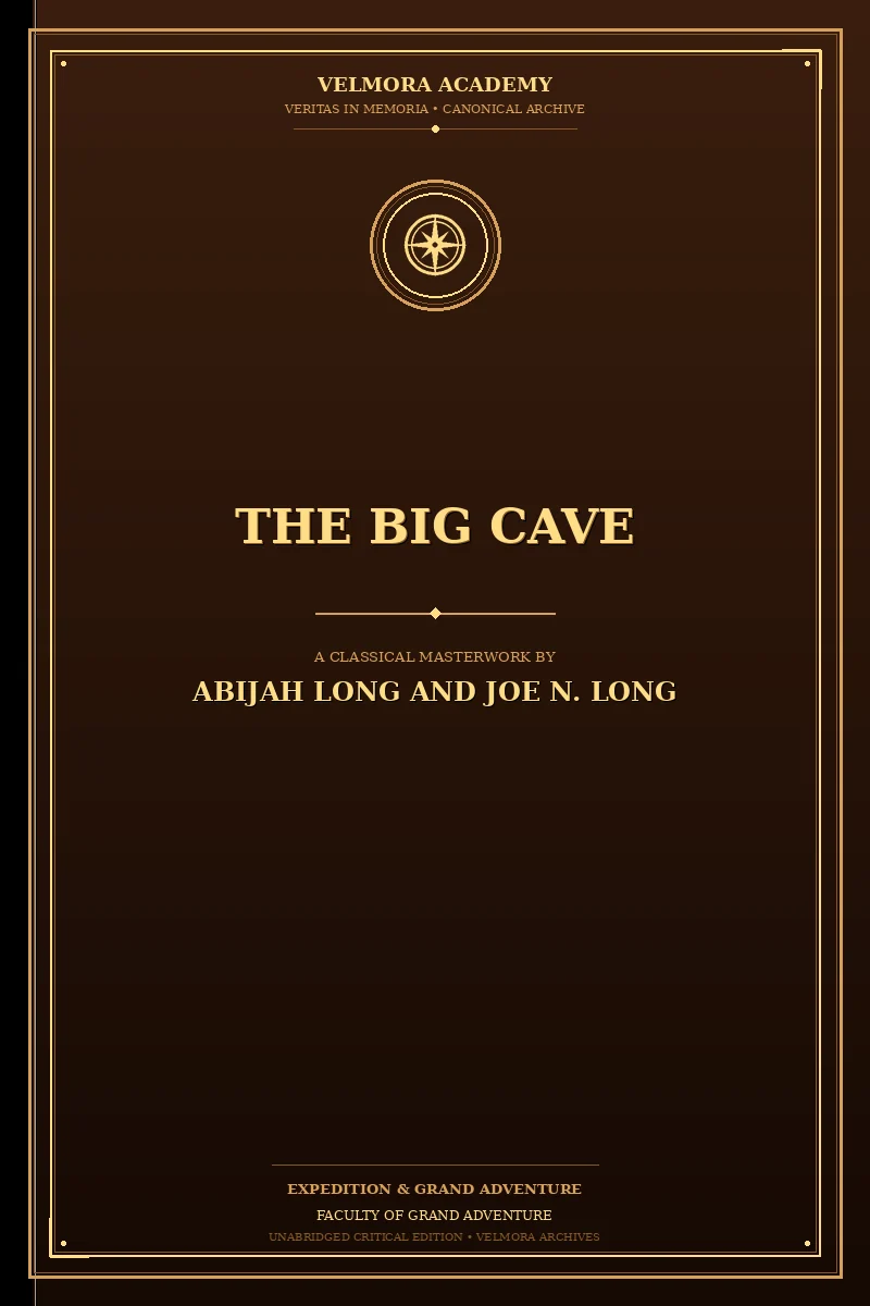 Cover of The Big Cave Early History and Authentic Facts Concerning the History
