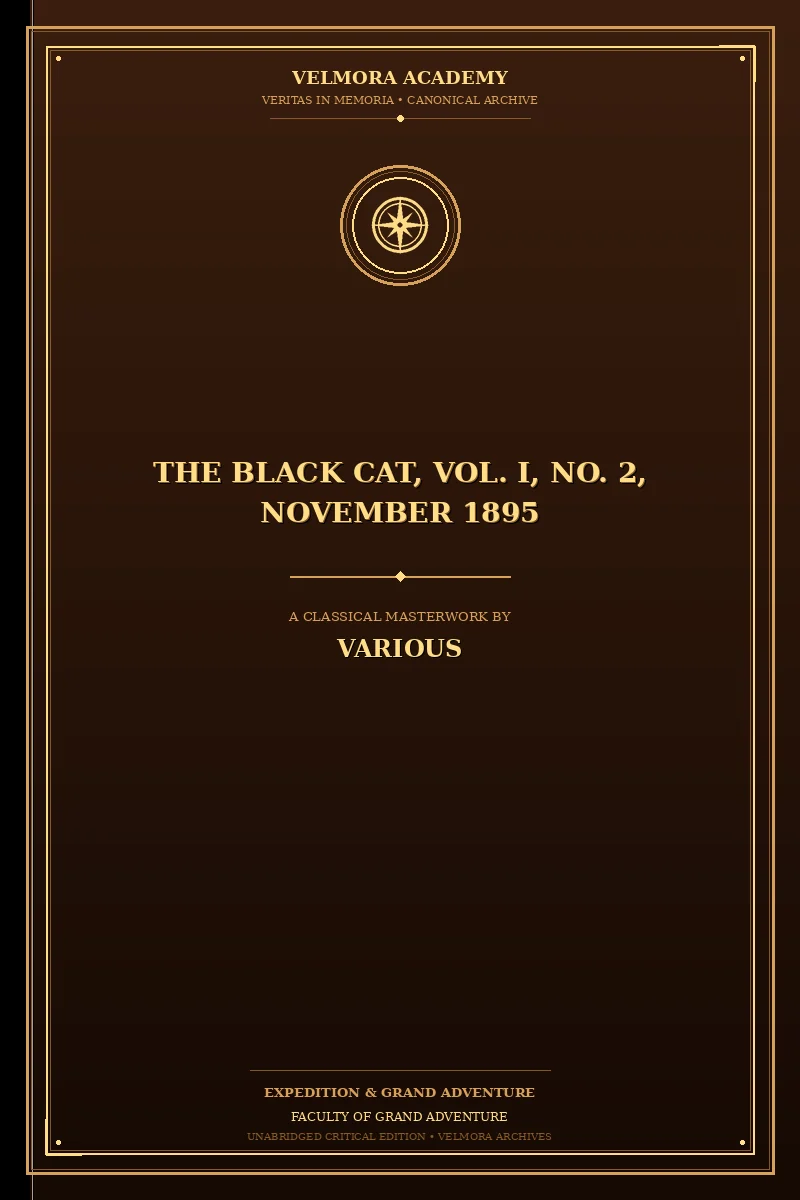 Cover of The black cat, vol. I, no. 2, November 1895