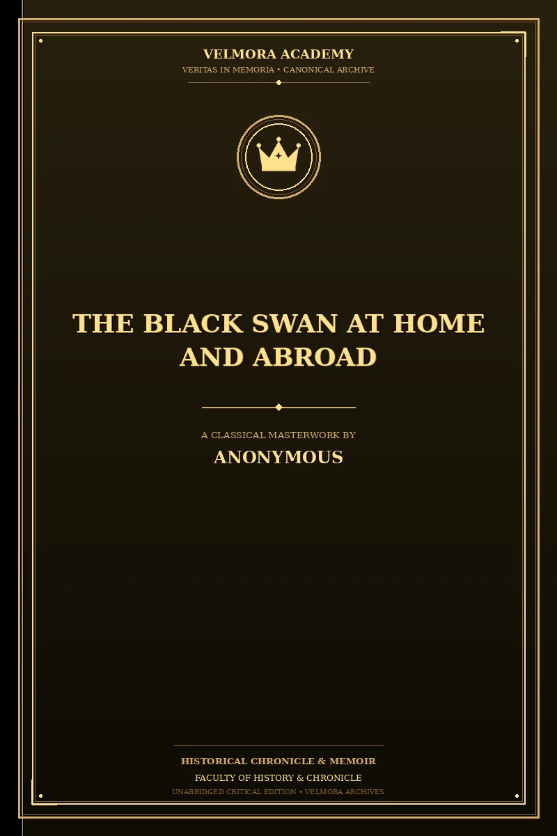 Cover of The Black Swan at Home and Abroad