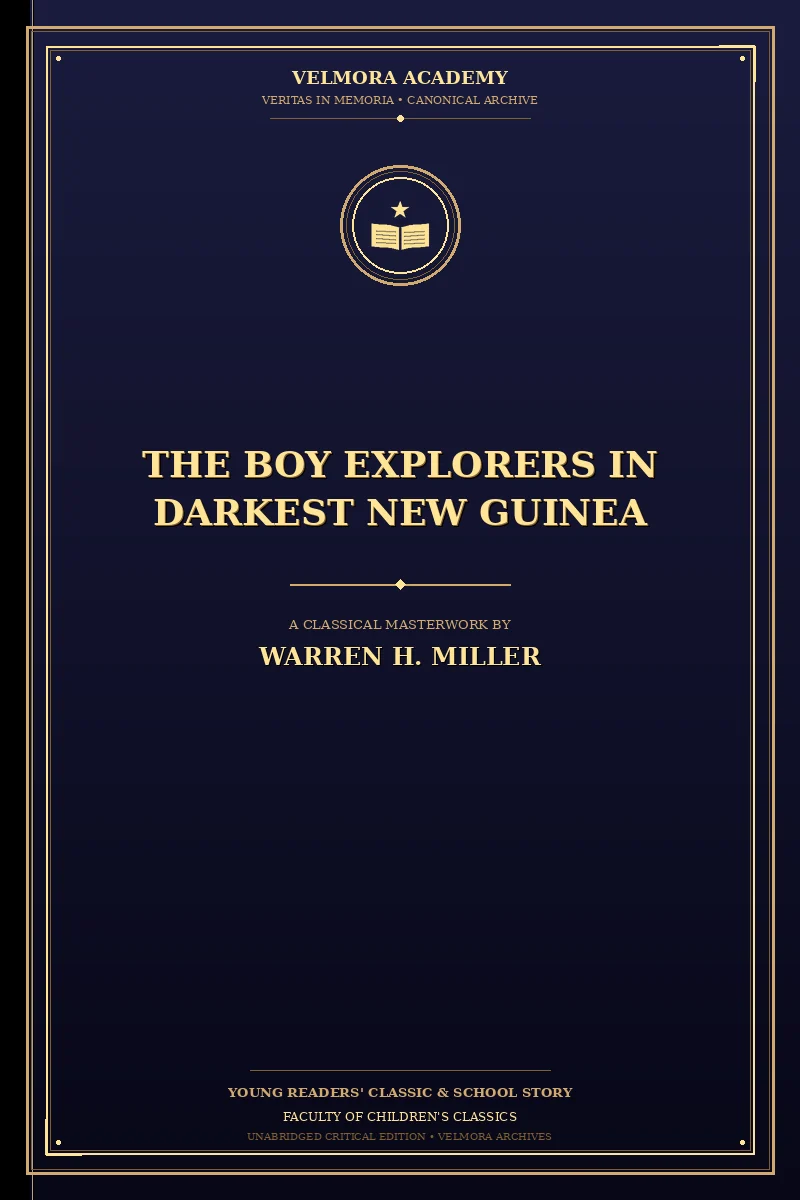 The boy explorers in darkest New Guinea