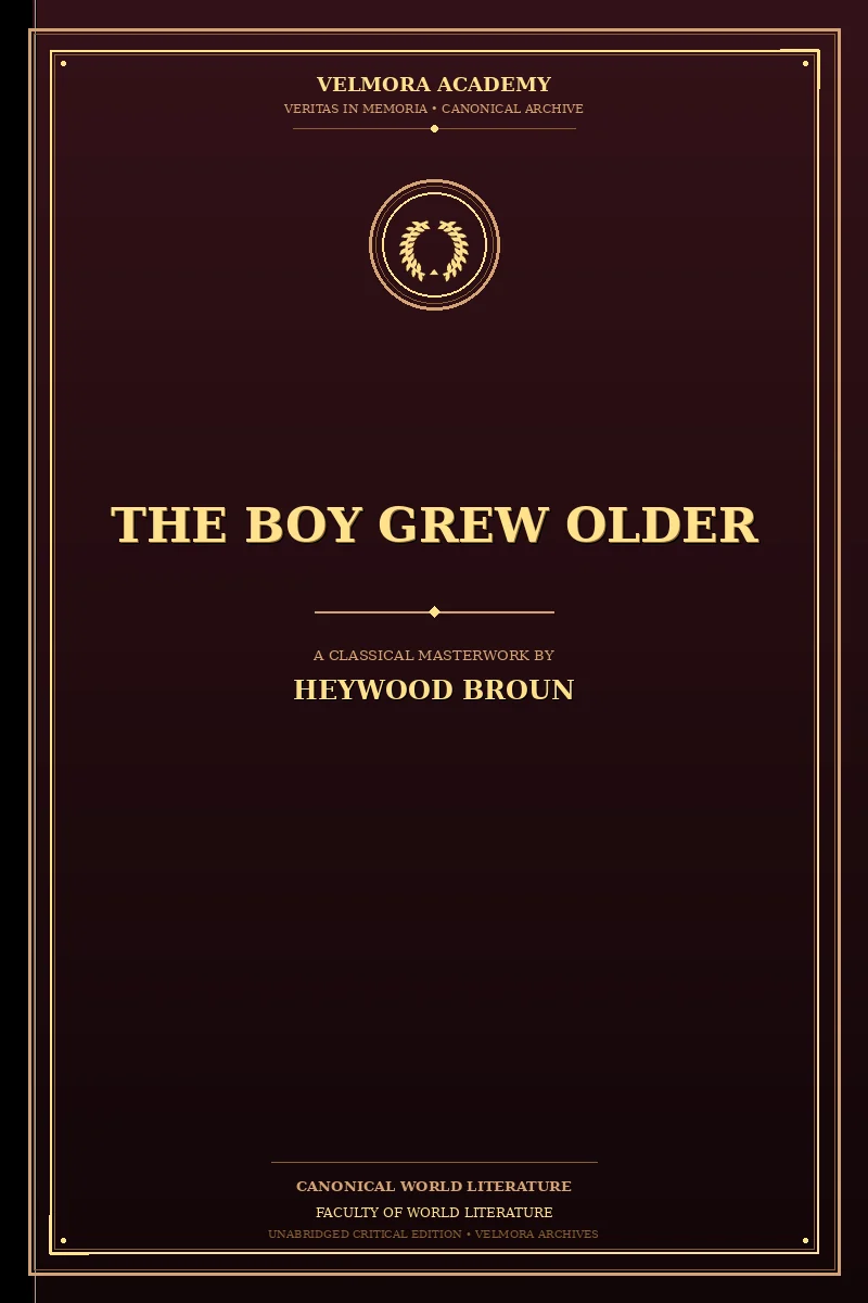 Cover of The Boy Grew Older