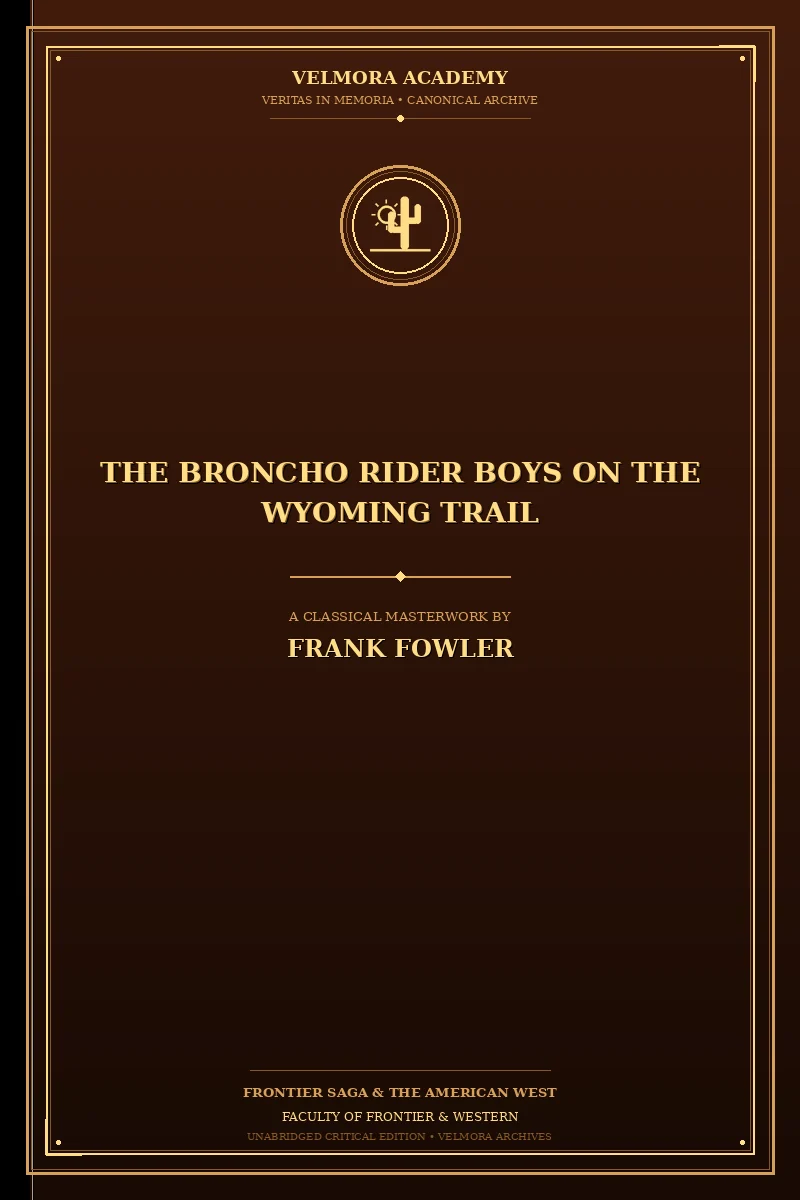 The Broncho Rider Boys on the Wyoming Trail