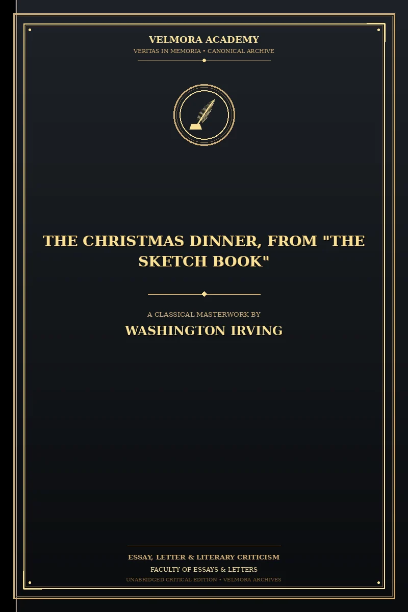 Cover of The Christmas dinner, from "The sketch book"