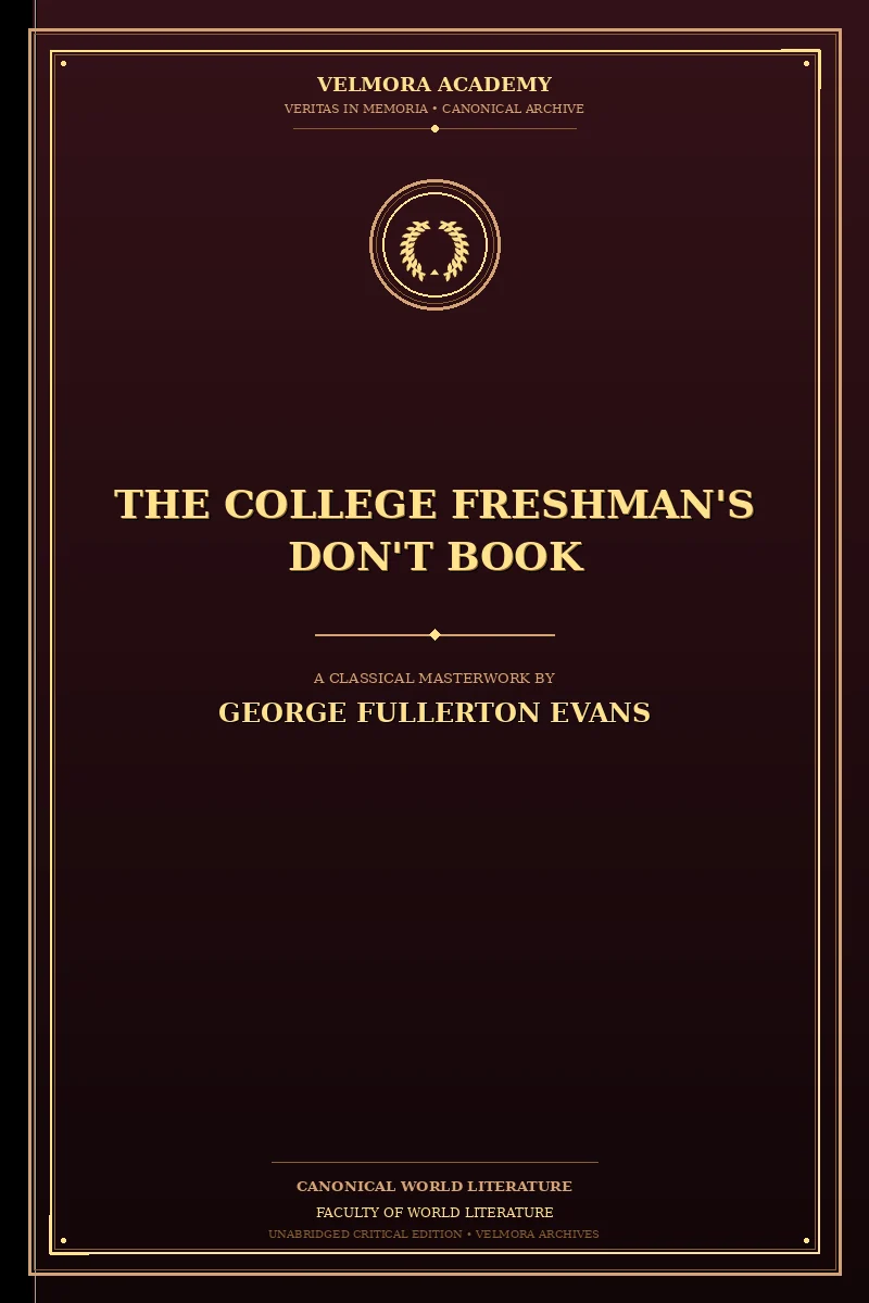 Cover of The College Freshman's Don't Book