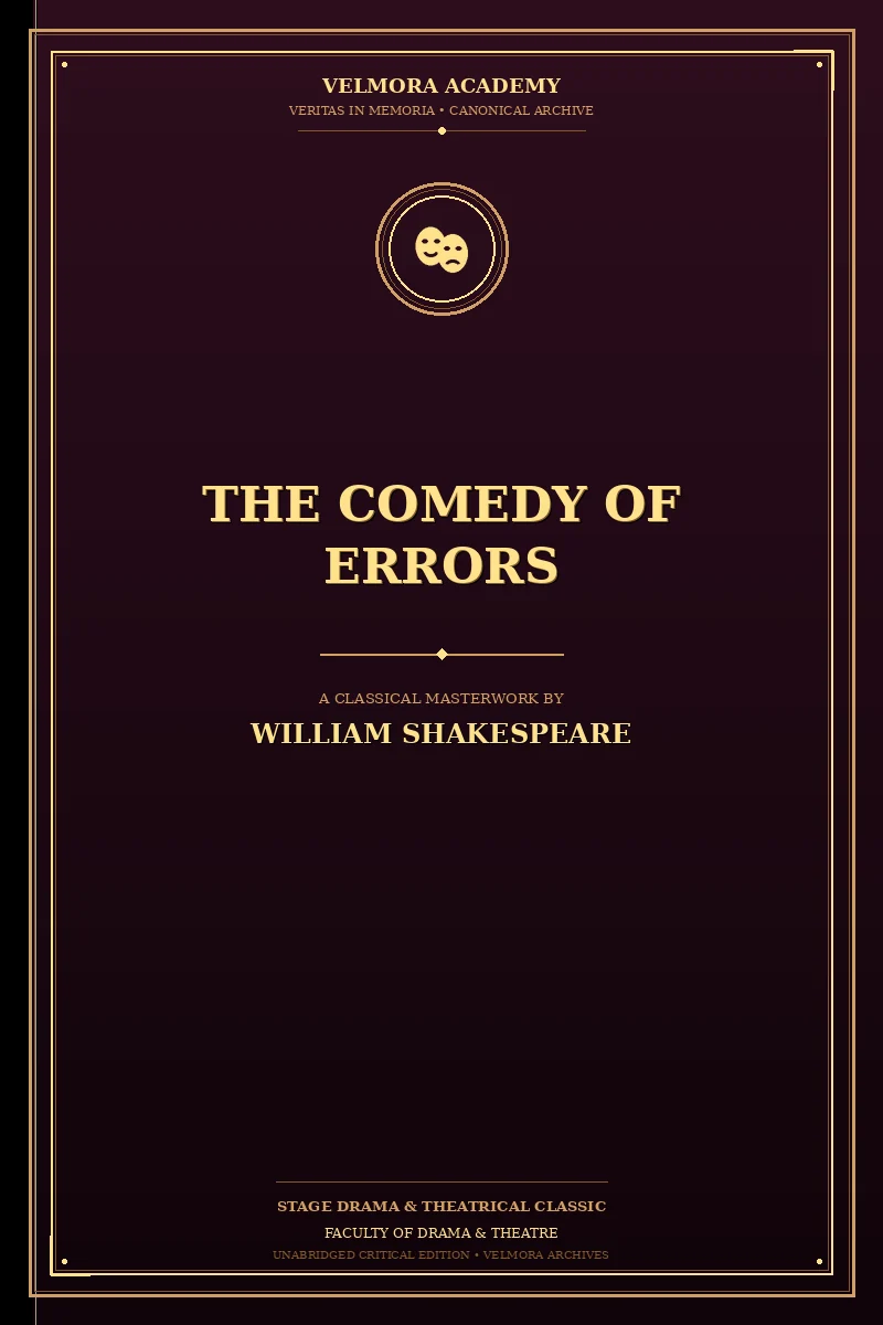 Cover of The Comedy of Errors — The Works of William Shakespeare