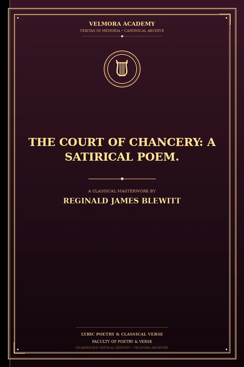 The Court of Chancery: A Satirical Poem.