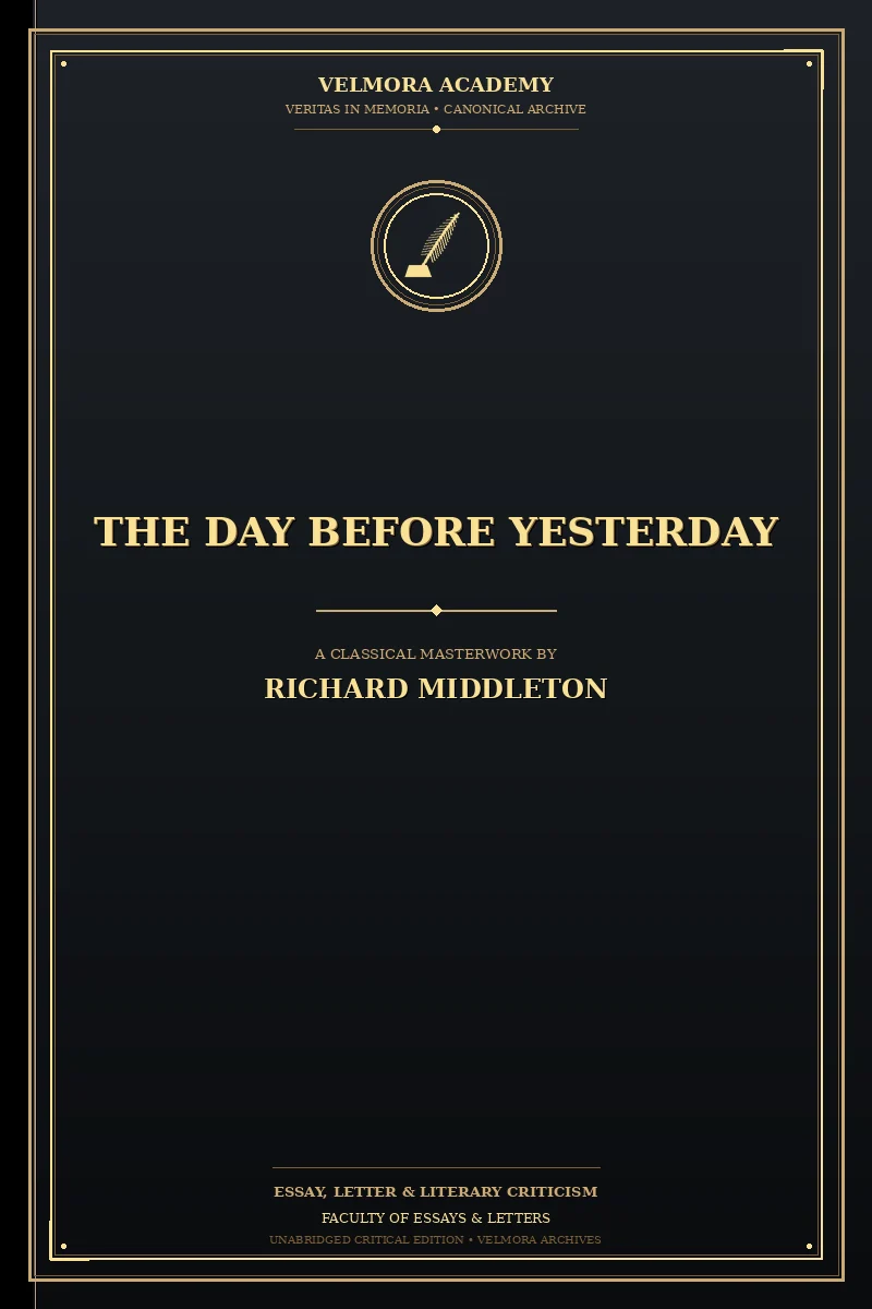 The Day Before Yesterday