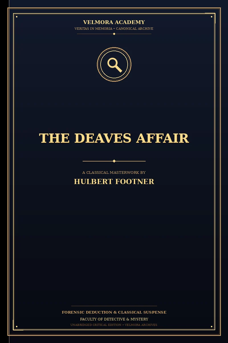 Cover of The Deaves Affair