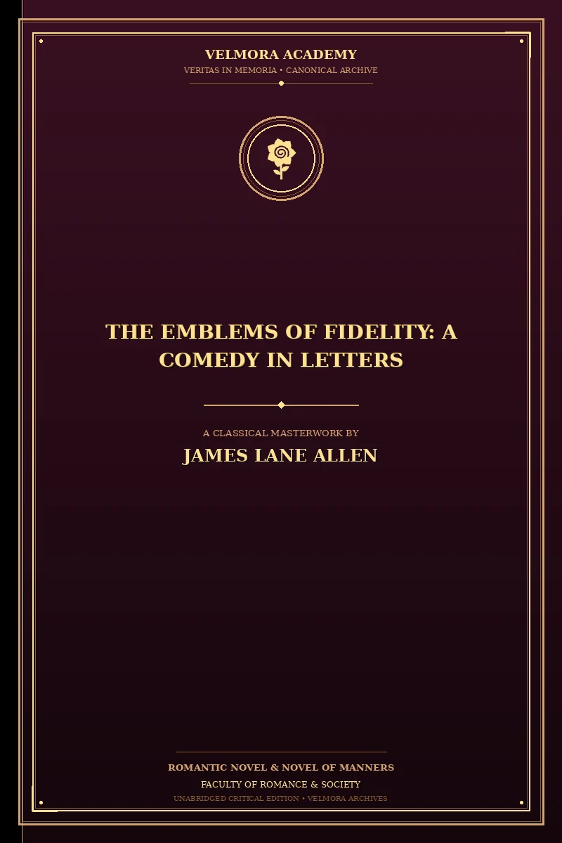 Cover of The Emblems of Fidelity: A Comedy in Letters