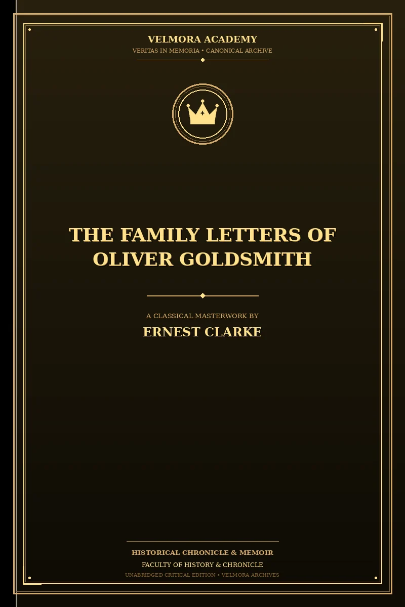 Cover of The Family Letters of Oliver Goldsmith