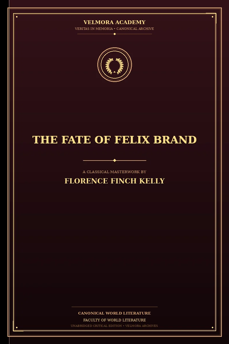 Cover of The Fate of Felix Brand