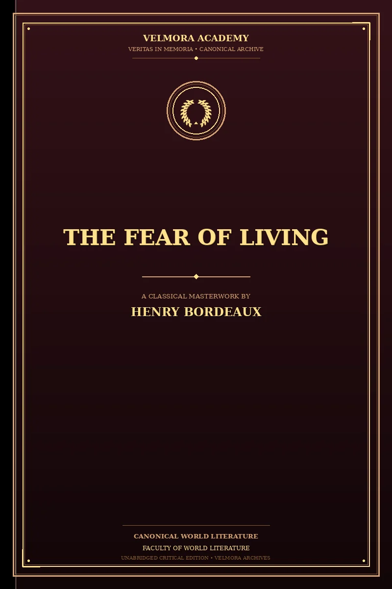 The fear of living