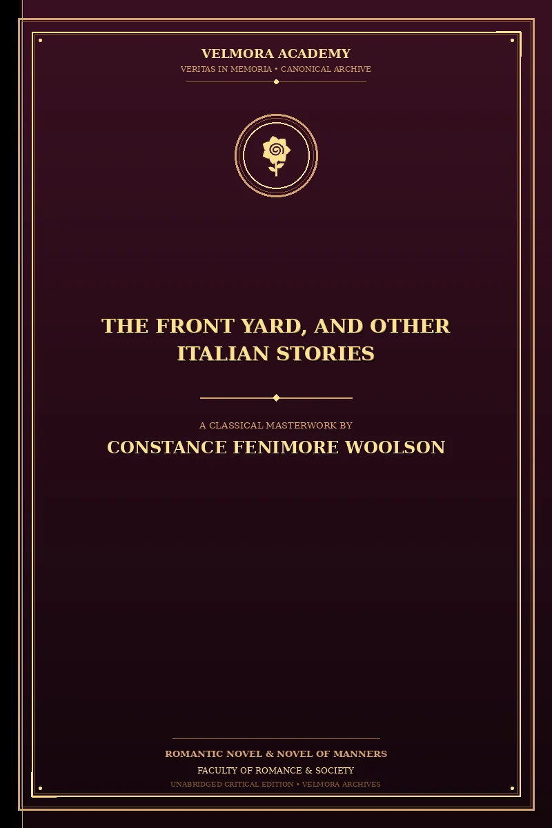 Cover of The Front Yard, and Other Italian Stories