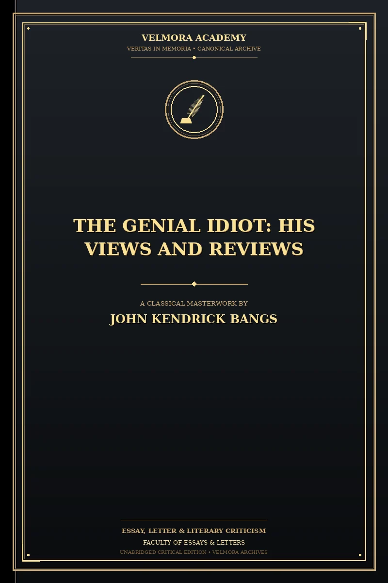 Cover of The Genial Idiot: His Views and Reviews