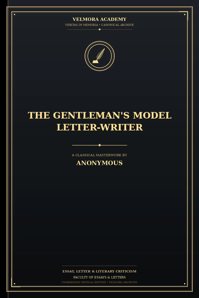 Cover of The Gentleman's Model Letter-Writer