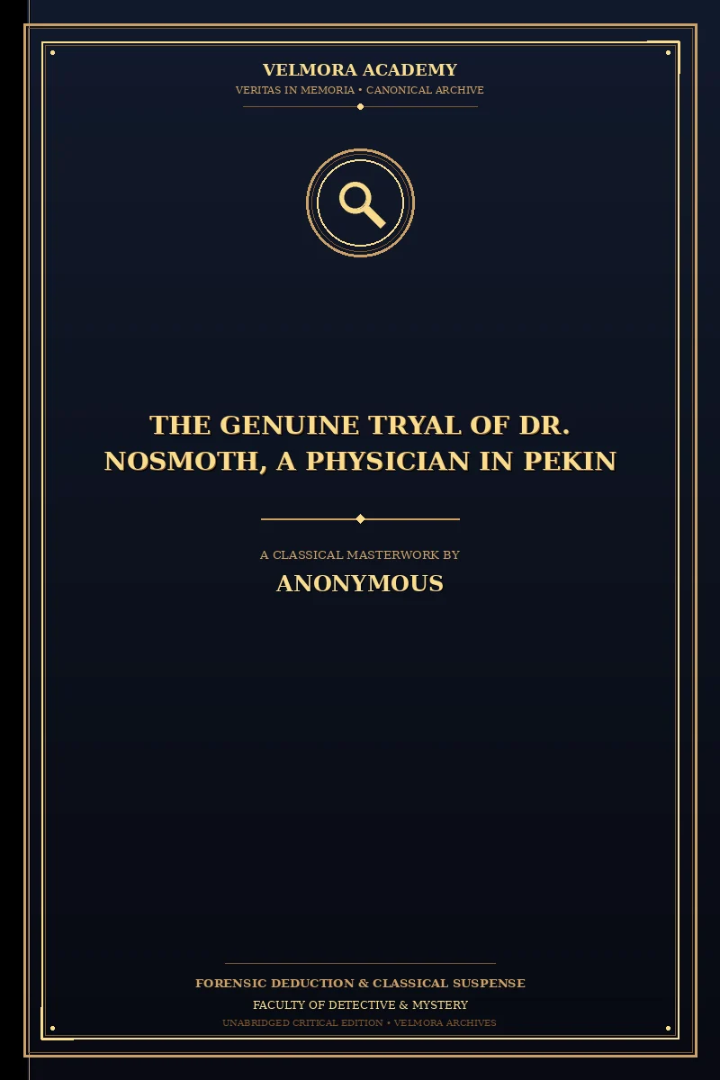 The genuine tryal of Dr. Nosmoth, a physician in Pekin