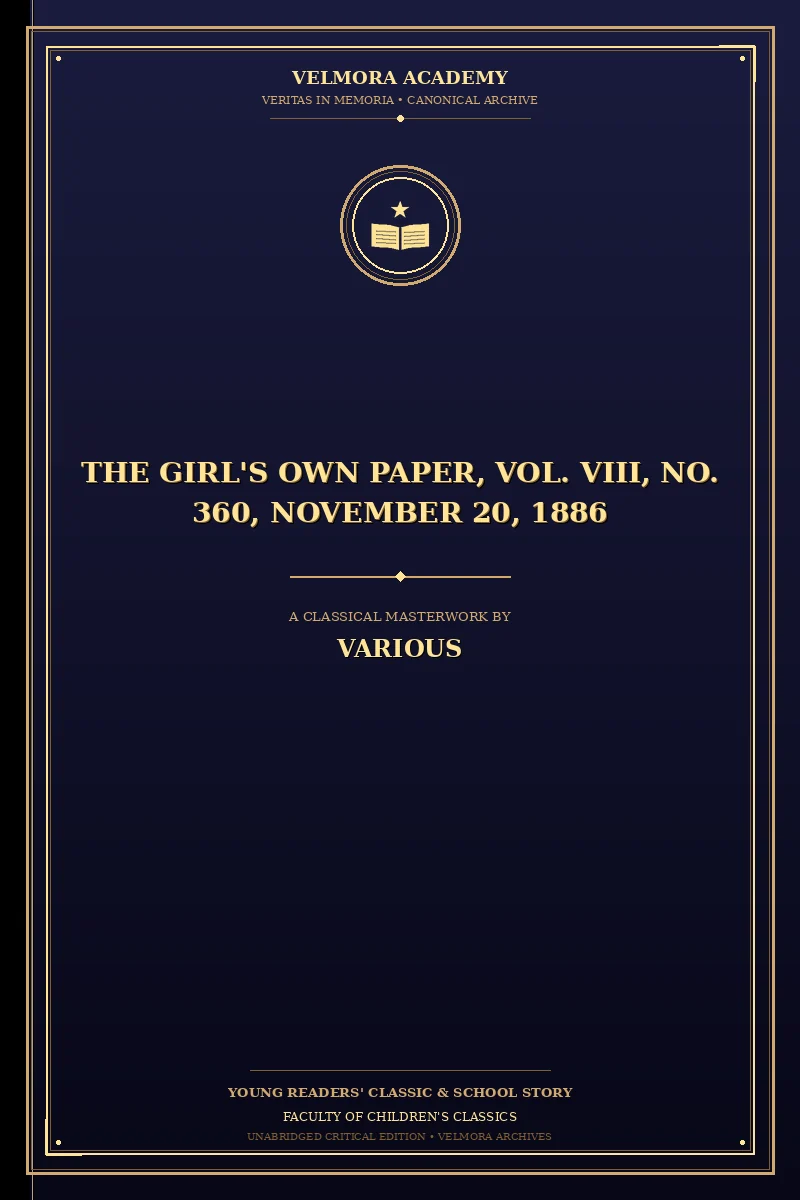 Cover of The Girl's Own Paper, Vol. VIII, No. 360, November 20, 1886