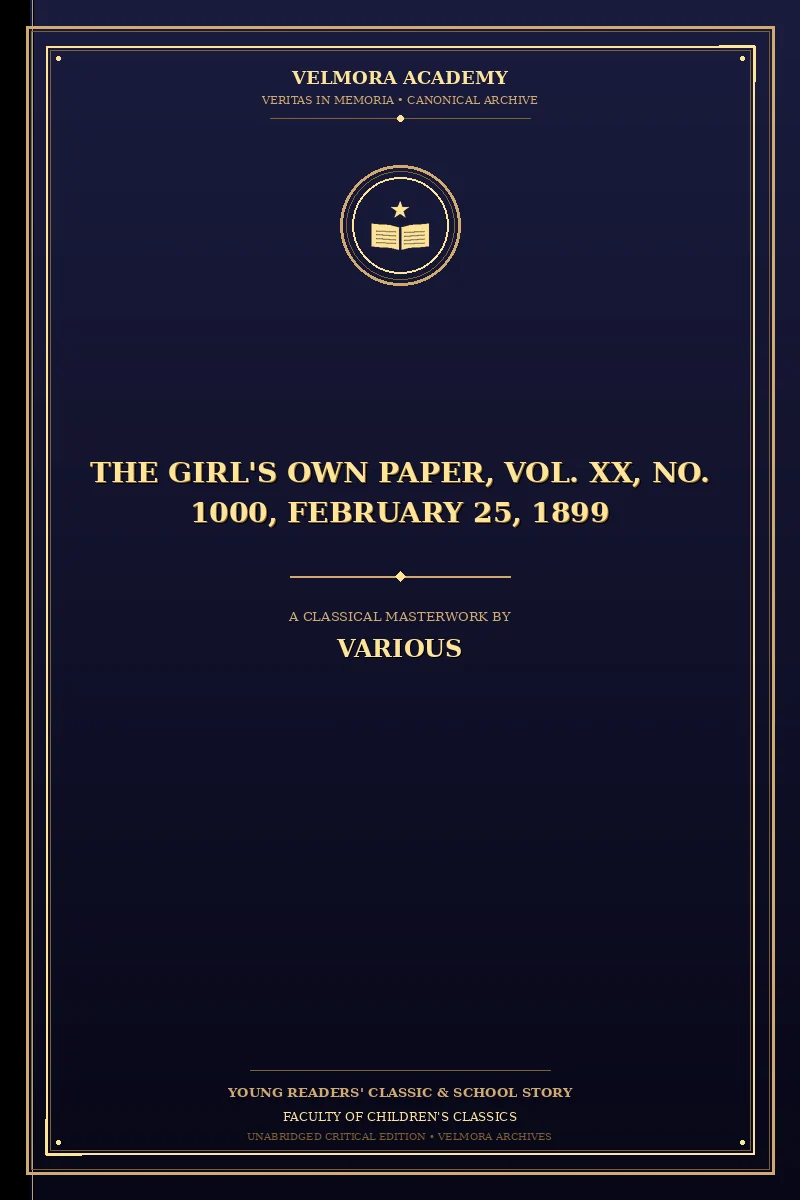Cover of The Girl's Own Paper, Vol. XX, No. 1000, February 25, 1899
