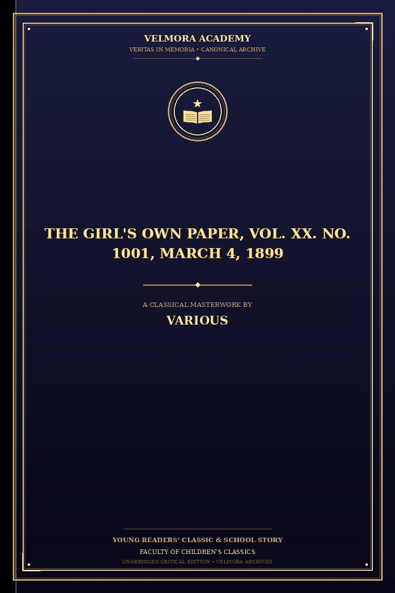 Cover of The Girl's Own Paper, Vol. XX. No. 1001, March 4, 1899