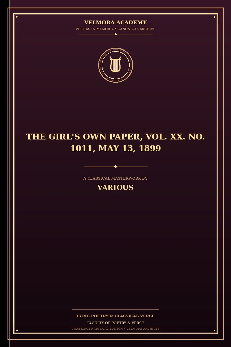 Cover of The Girl's Own Paper, Vol. XX. No. 1011, May 13, 1899