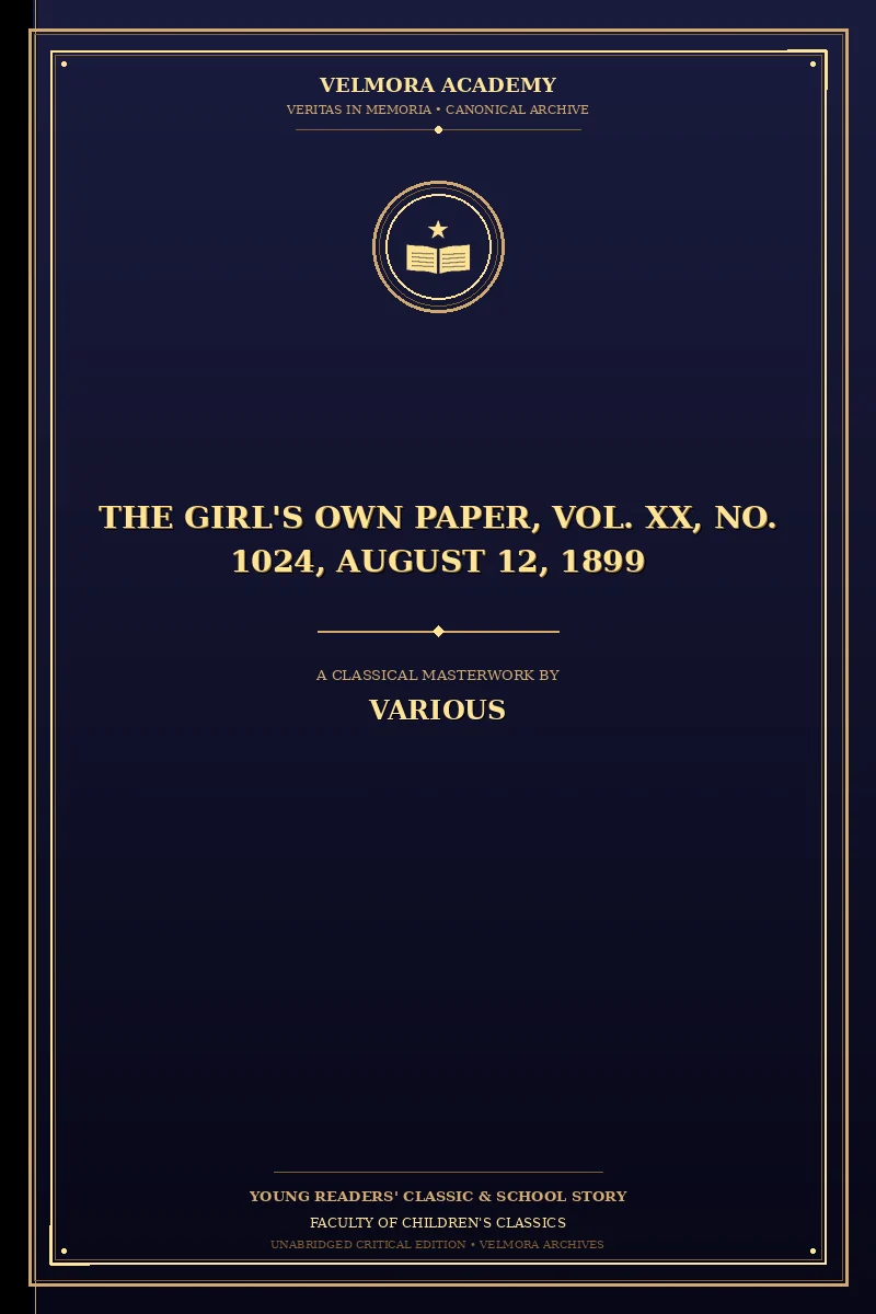 Cover of The Girl's Own Paper, Vol. XX, No. 1024, August 12, 1899