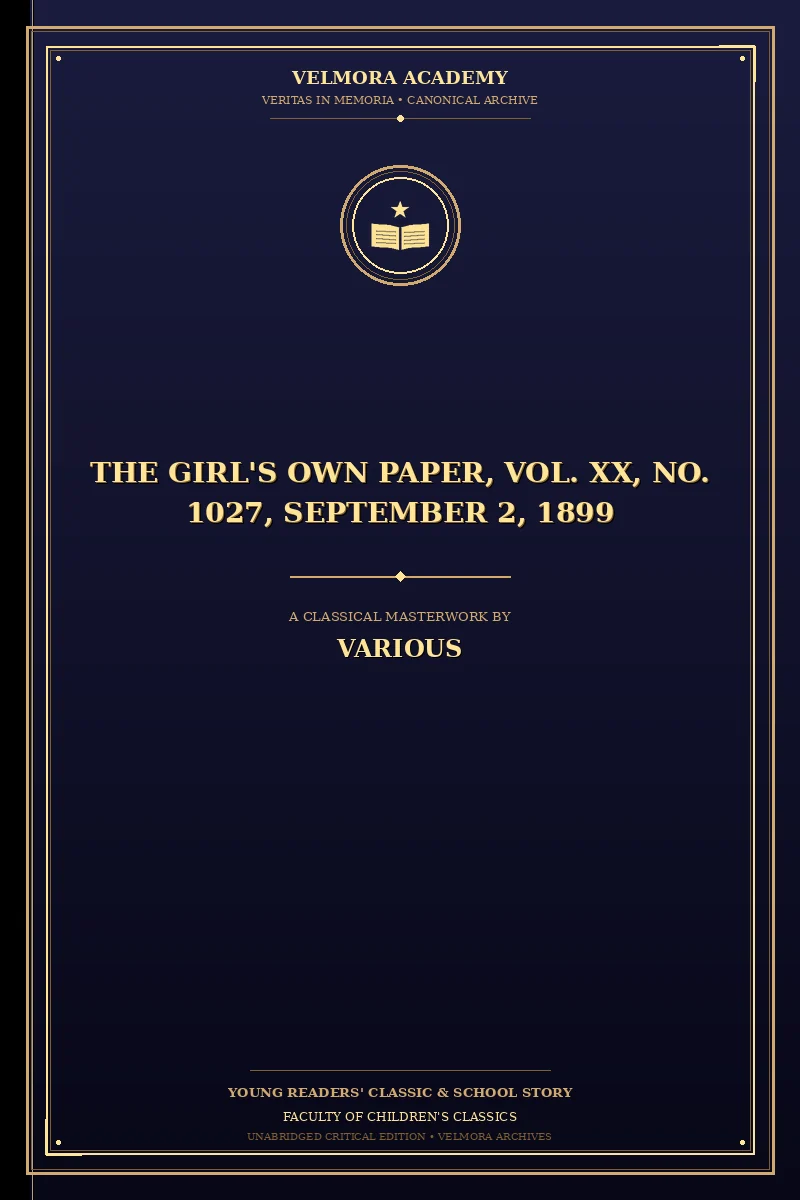 Cover of The Girl's Own Paper, Vol. XX, No. 1027, September 2, 1899