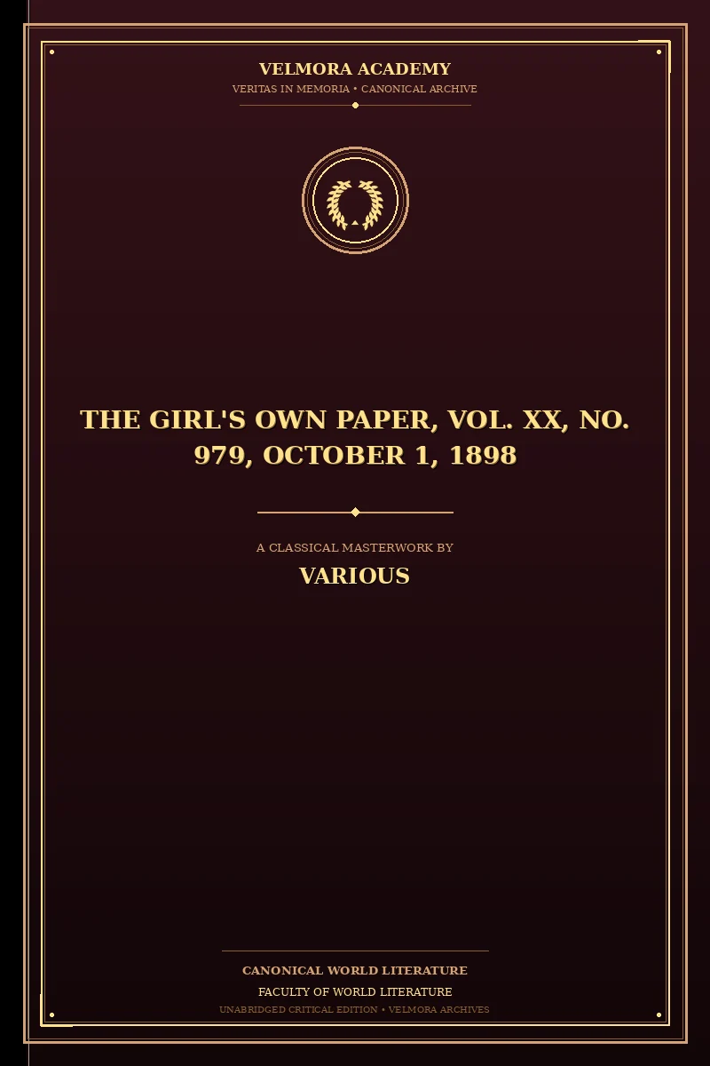 Cover of The Girl's Own Paper, Vol. XX, No. 979, October 1, 1898