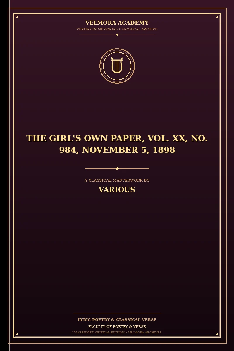 The Girl's Own Paper, Vol. XX, No. 984, November 5, 1898
