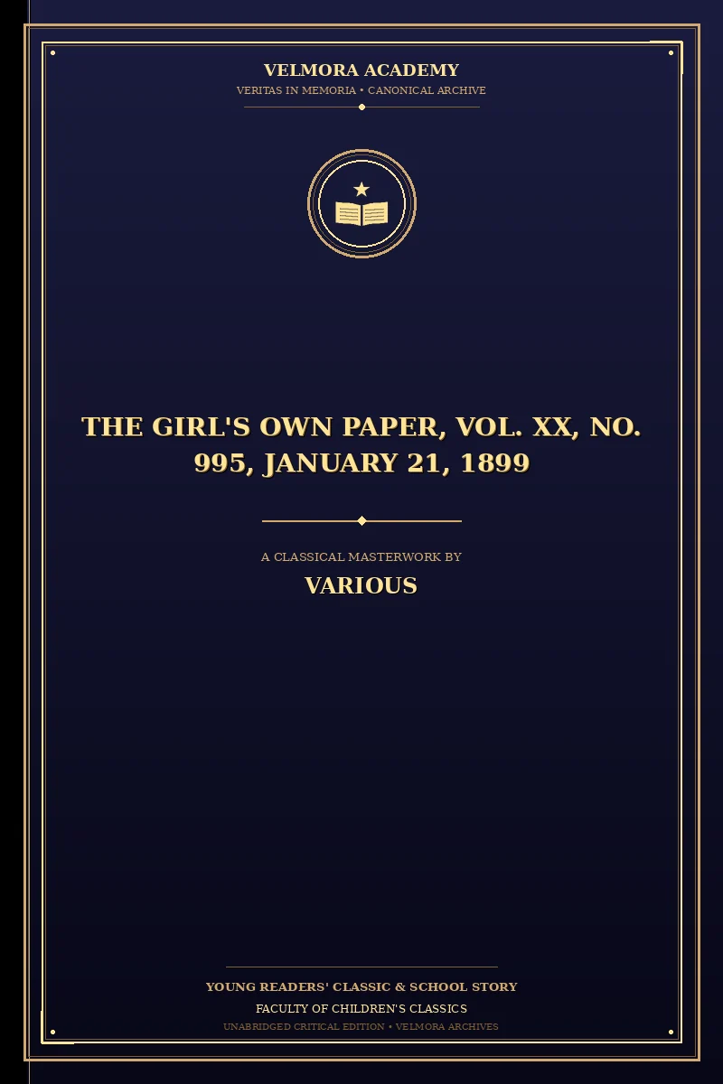 Cover of The Girl's Own Paper, Vol. XX, No. 995, January 21, 1899