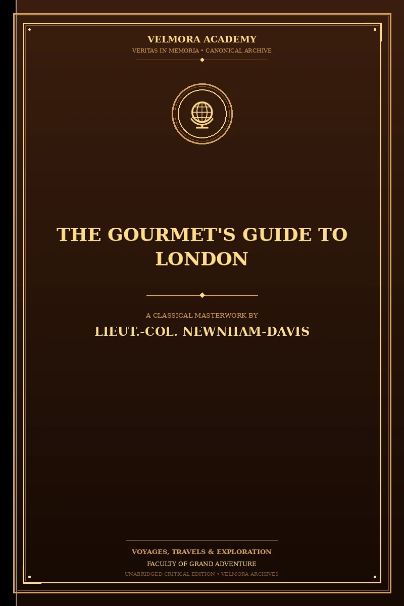 The Gourmet's Guide to London