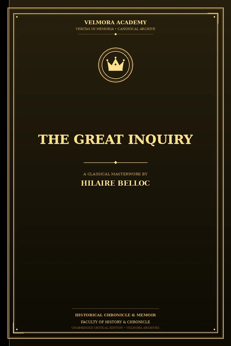 The great inquiry