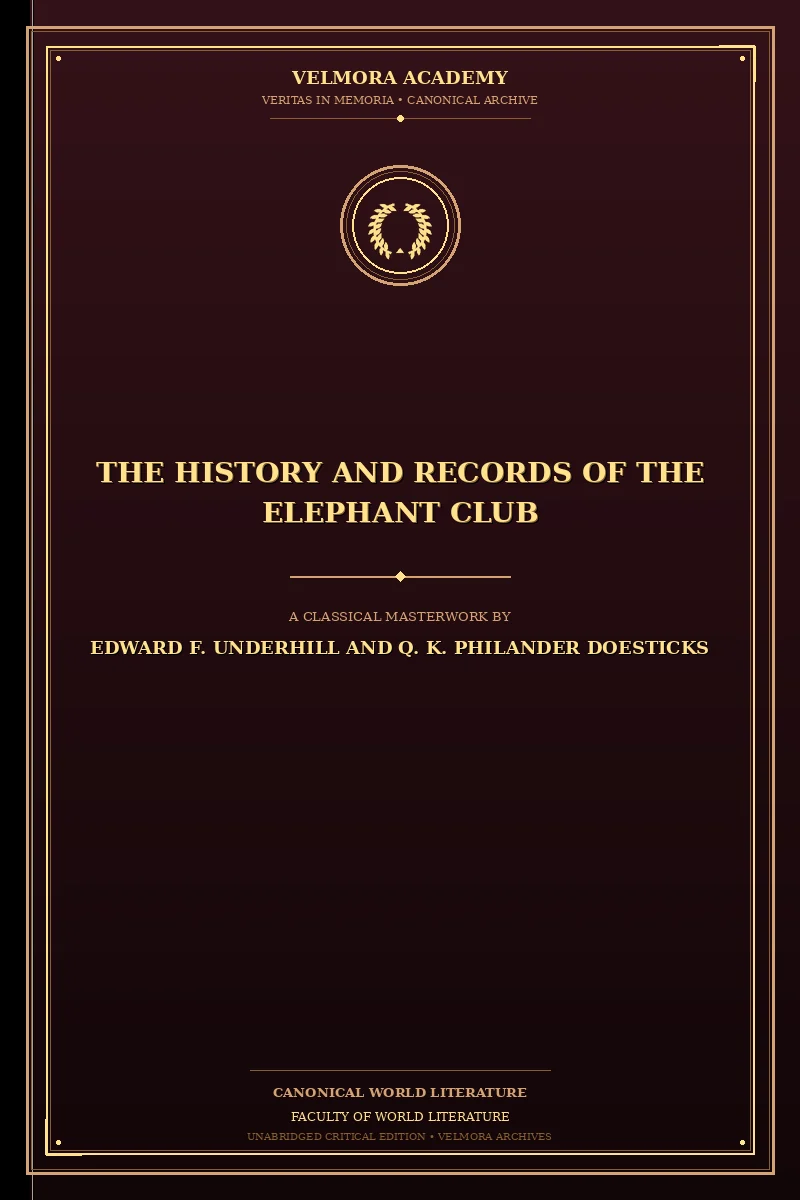 The History and Records of the Elephant Club