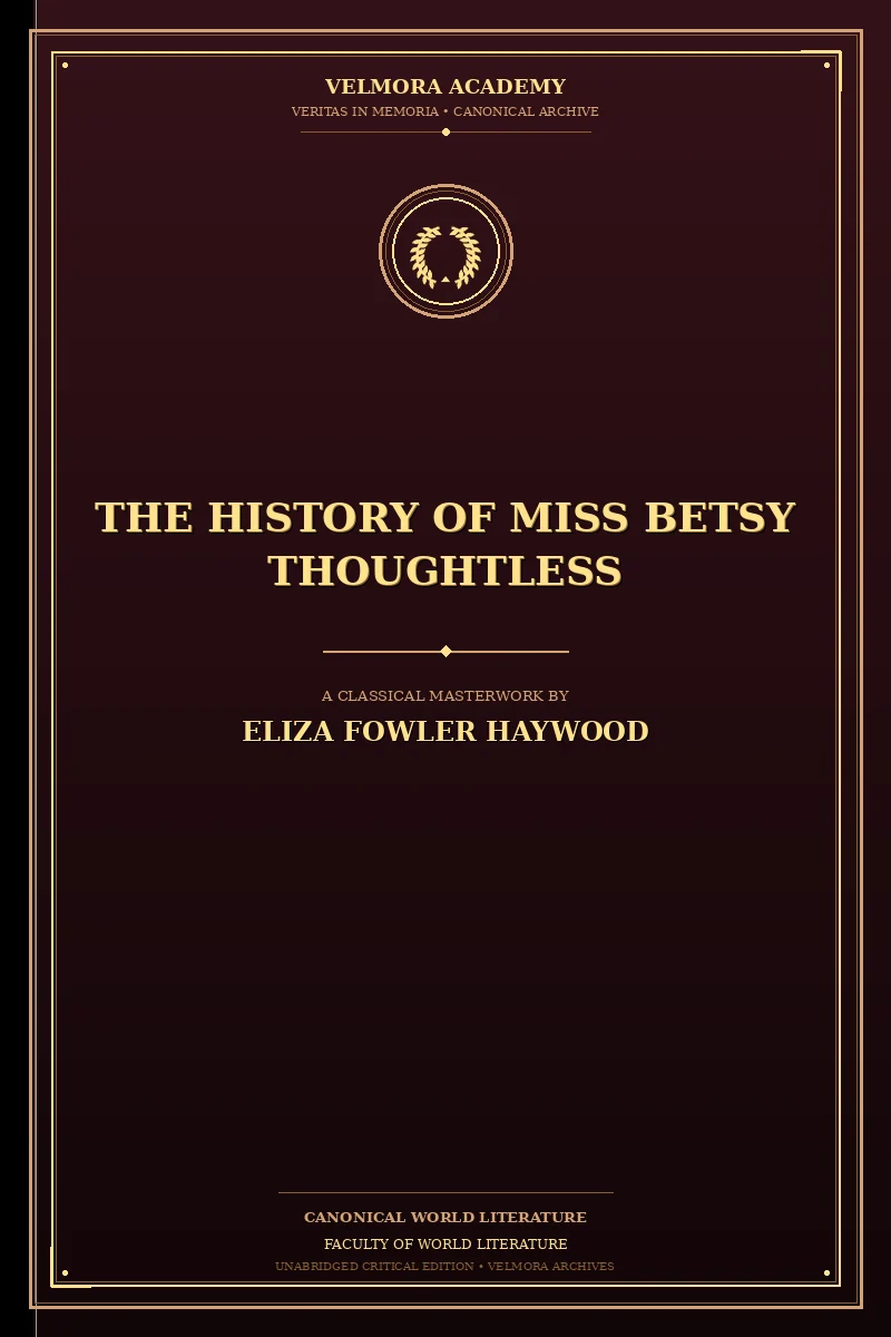The History of Miss Betsy Thoughtless
