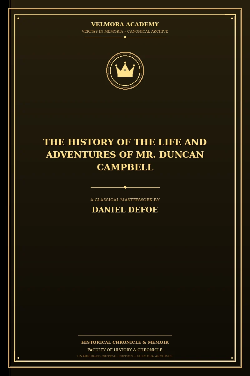 Cover of The History of the Life and Adventures of Mr. Duncan Campbell