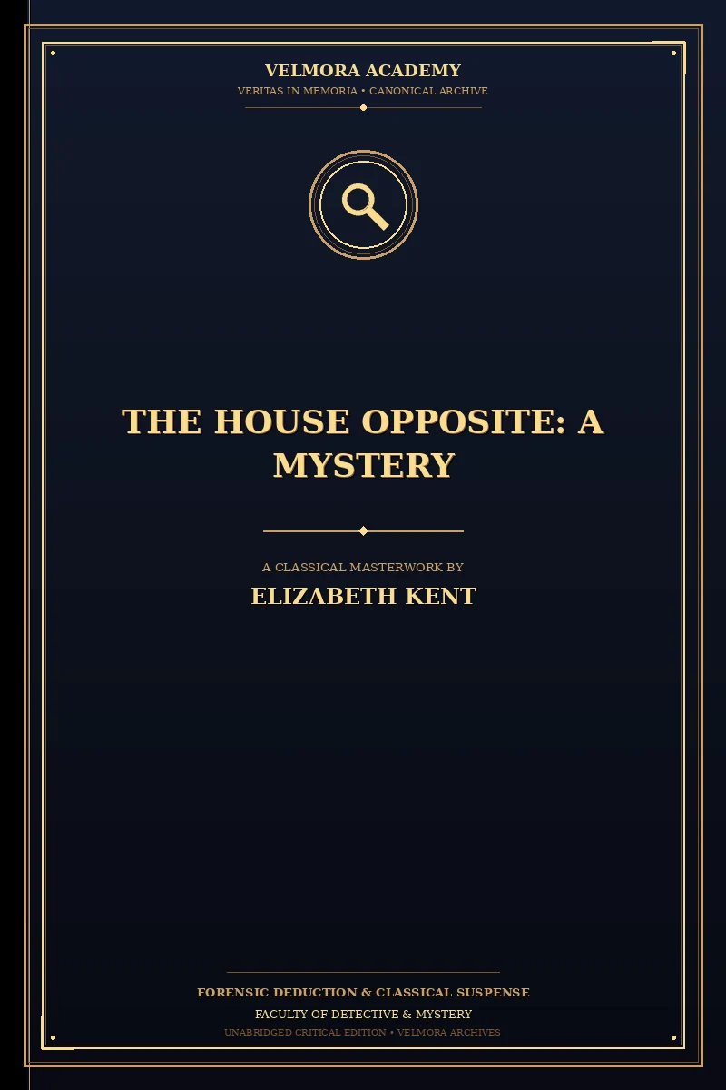 Cover of The House Opposite: A Mystery