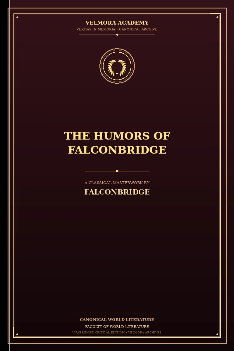 Cover of The Humors of Falconbridge