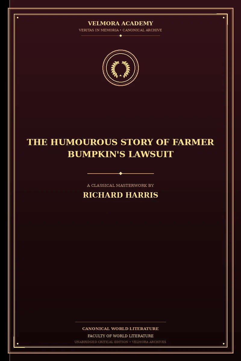 Cover of The Humourous Story of Farmer Bumpkin's Lawsuit