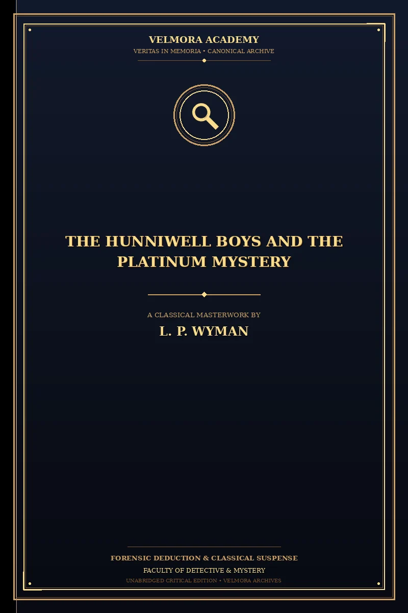 Cover of The Hunniwell boys and the platinum mystery