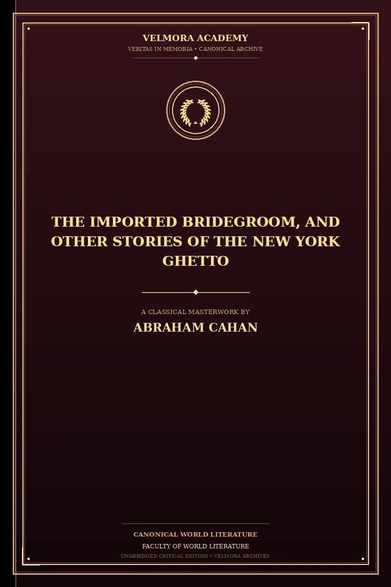 Cover of The Imported Bridegroom, and Other Stories of the New York Ghetto