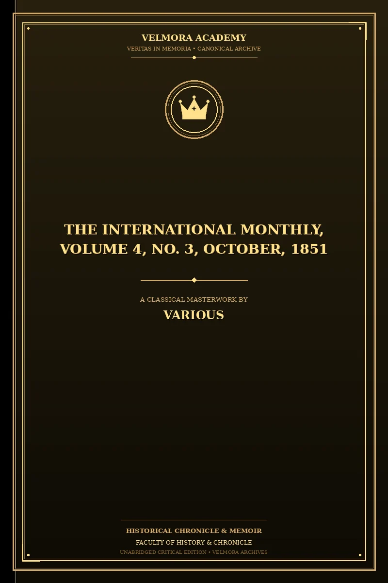The International Monthly, Volume 4, No. 3, October, 1851