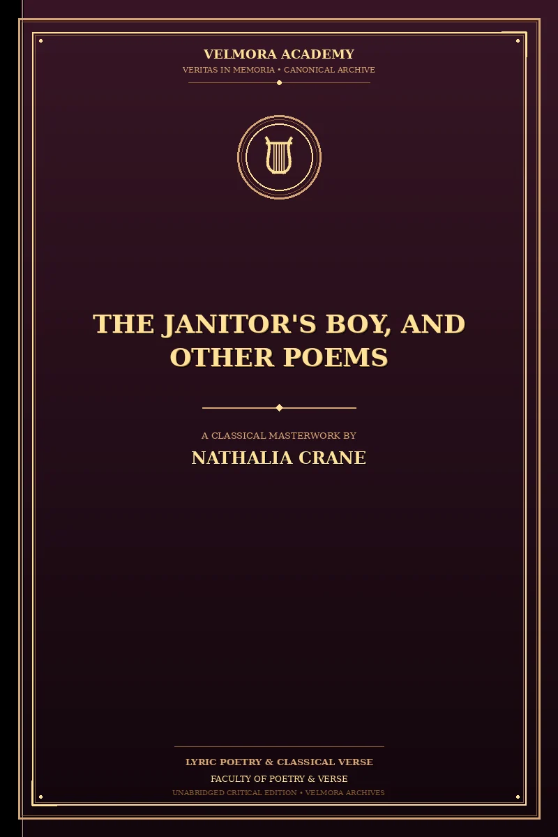 Cover of The Janitor's Boy, and Other Poems