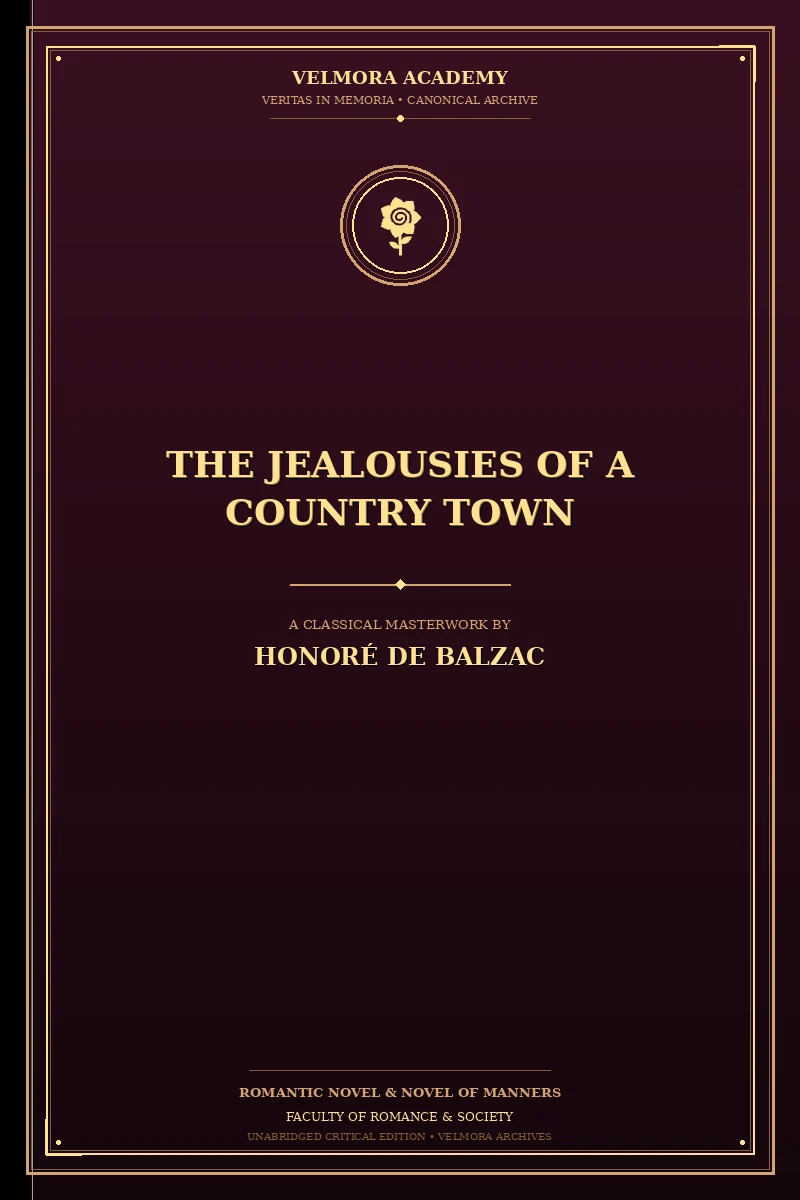 Cover of The Jealousies of a Country Town