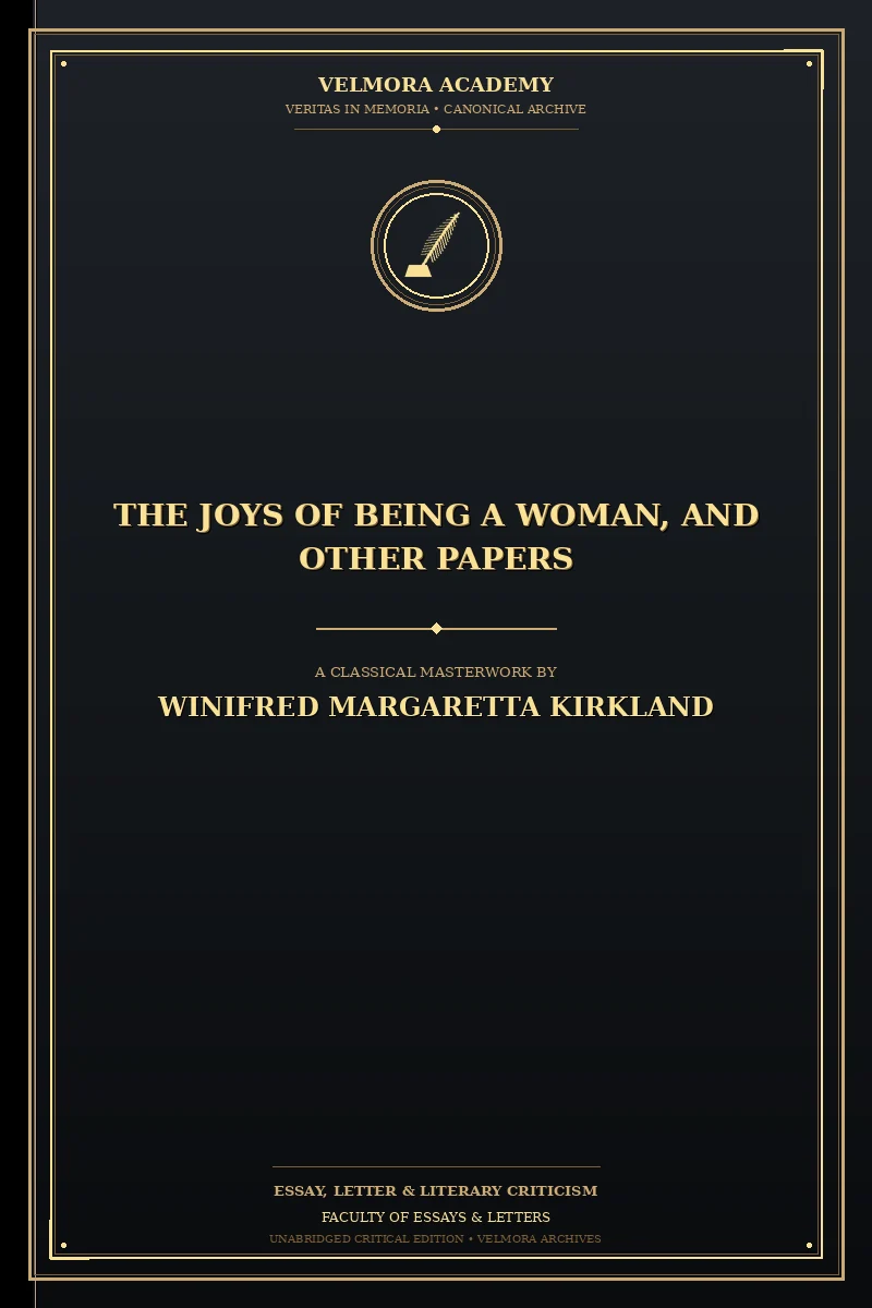 The Joys of Being a Woman, and Other Papers